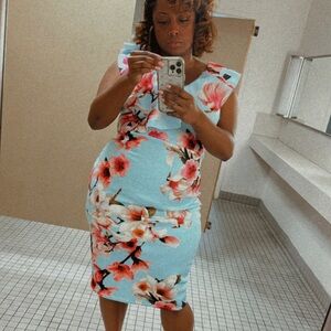 Boohoo Blue Floral Dress